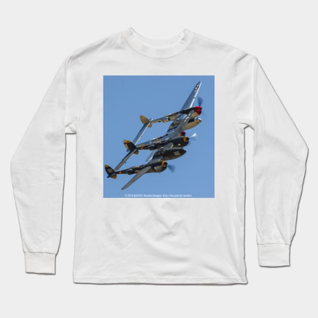 P-38 Lightnings Long Sleeve T-Shirt by acefox1